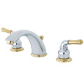 Kingston Brass Widespread Bathroom Faucet, Chrome/Polished Brass GKB964